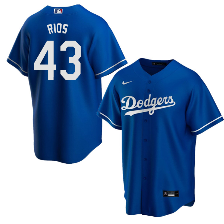 Nike Men #43 Edwin Rios Los Angeles Dodgers Baseball Jerseys Sale-Blue